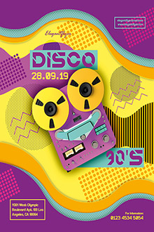 скачать PSD-шаблон флаера: Disco Flyer