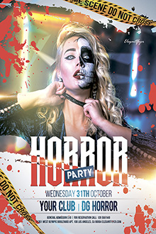 скачать PSD-шаблон флаера: Halloween Flyer