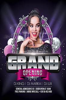 скачать PSD-шаблон флаера: Grand Opening Flyer