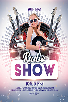 скачать PSD-шаблон флаера: Radio Show Flyer