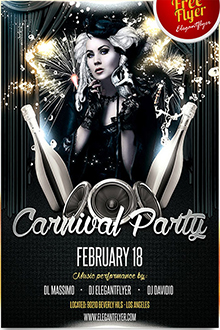 скачать PSD-шаблон флаера: Carnival Party